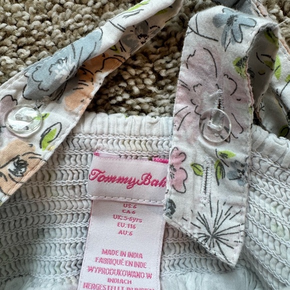 Tommy Bahama Kids Floral Dress with Lace summer sun dress size 6 - Picture 9 of 9